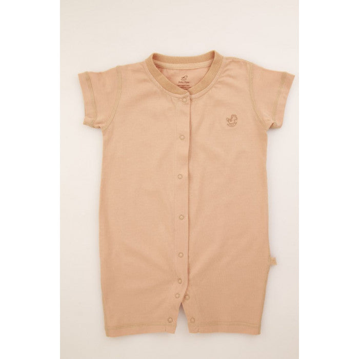 Short Sleeve Mid Button Baby Romper