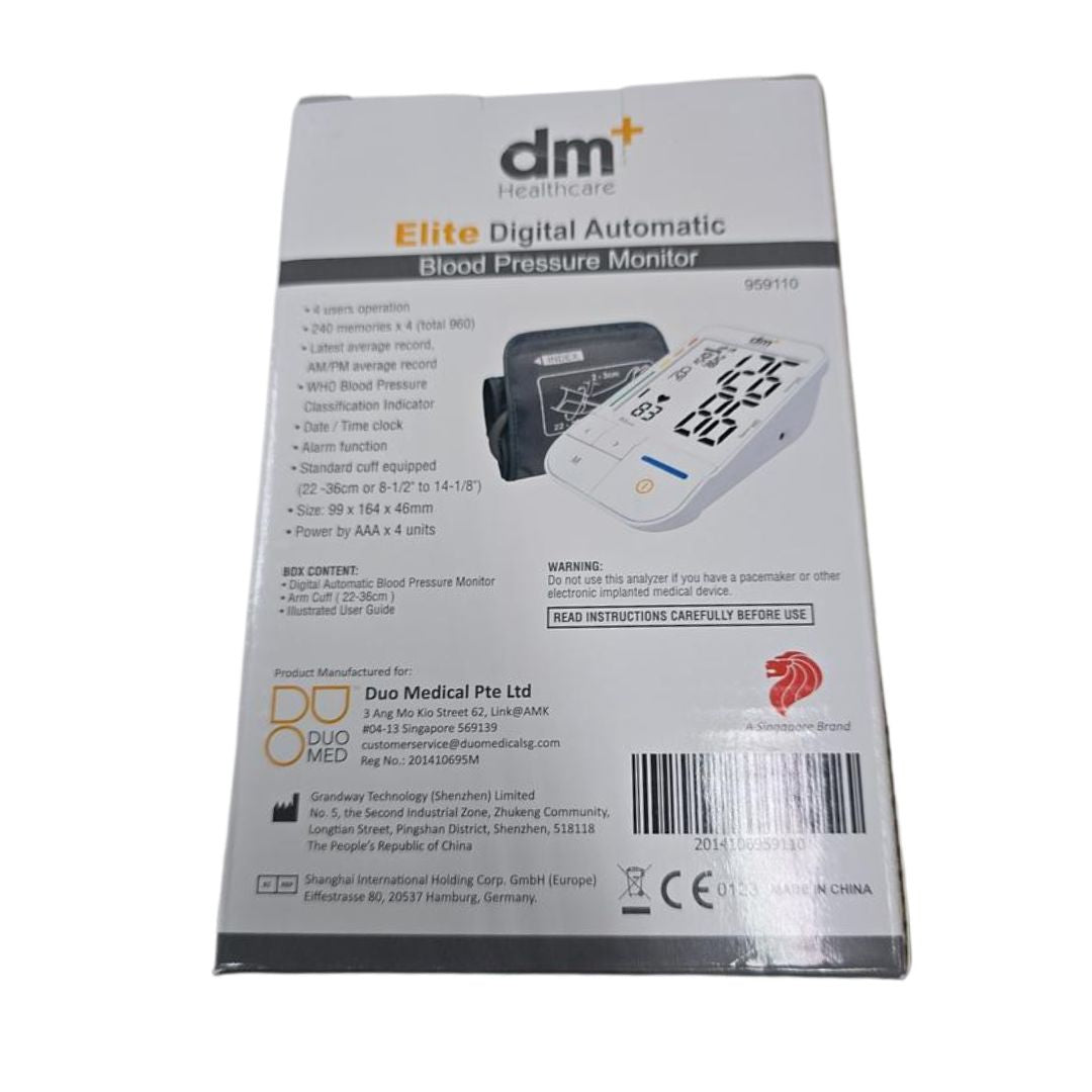 Healthcare Digital Automatic Blood Pressure Monitor - Elite