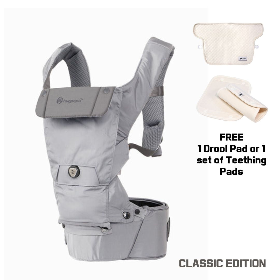 Classic 3-in-1 BOA Dial-fit Hip Seat Baby Carrier with Free Gift