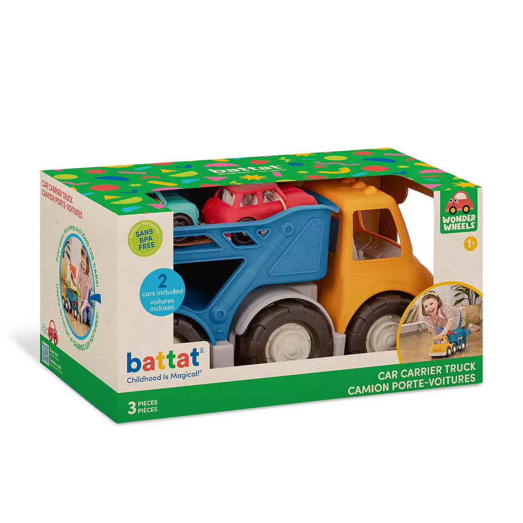 Car Carrier Toy Truck with 2 Toy Cars Set