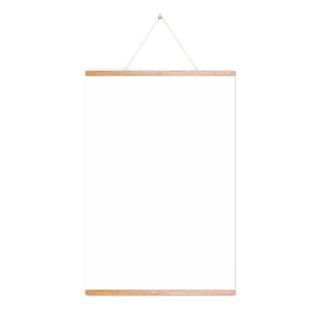 Mindful Moves Bundle - Yoga Poses Poster + Wooden Hanger