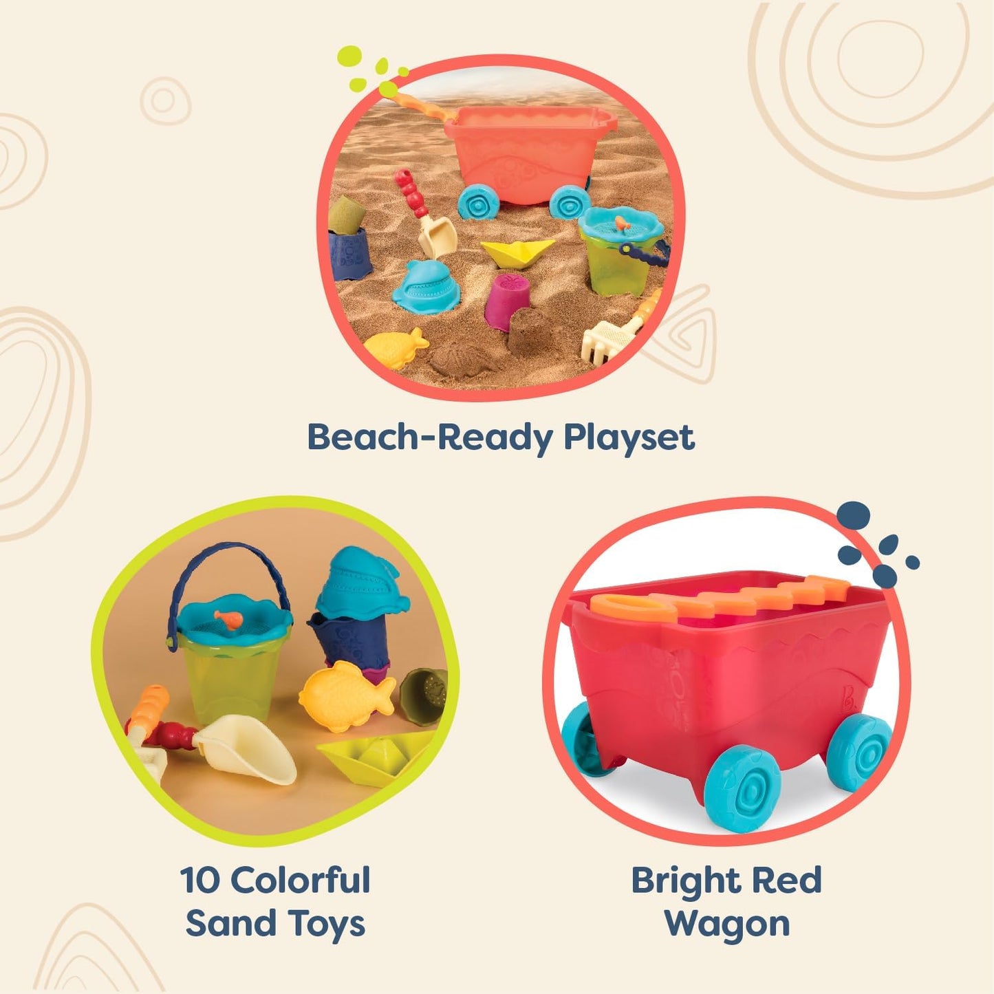 Wavy Wagon & Beach Toy Set