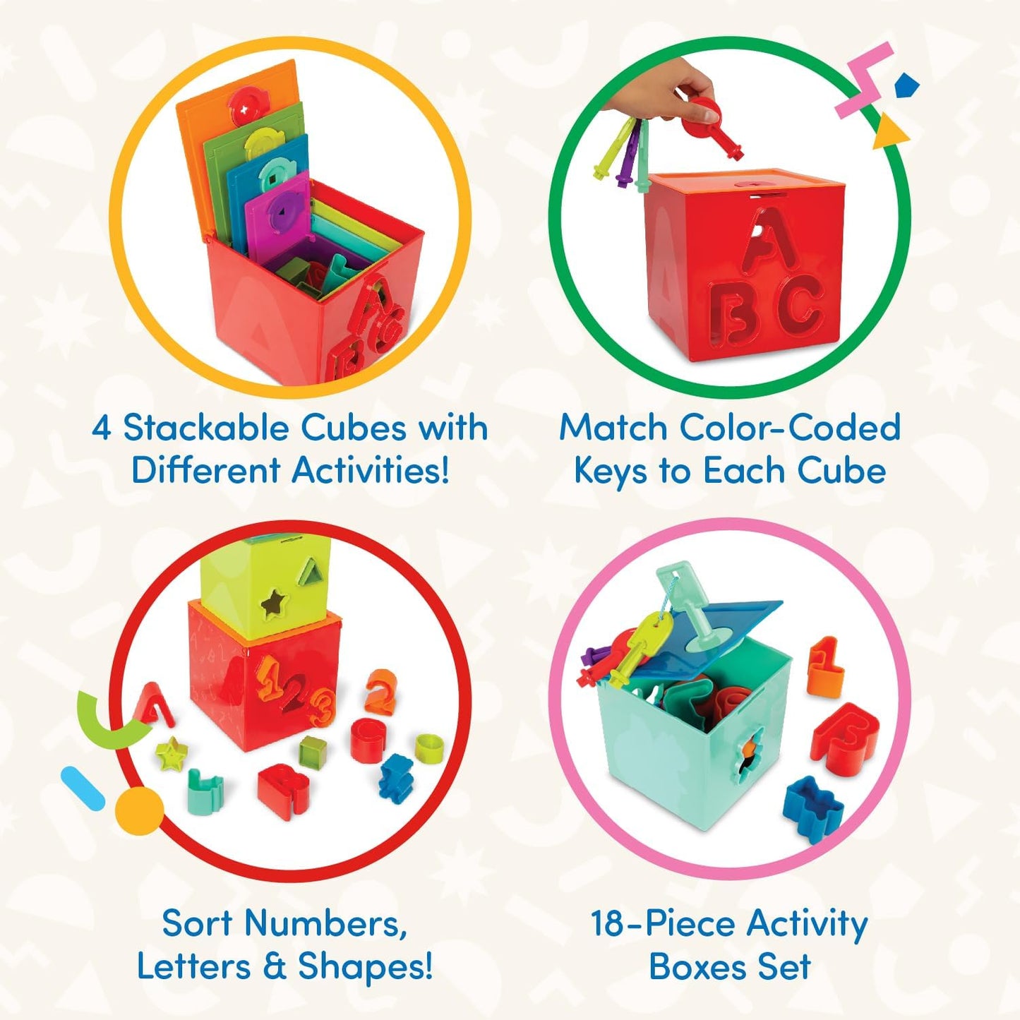 Lock & Learn Activity Cubes
