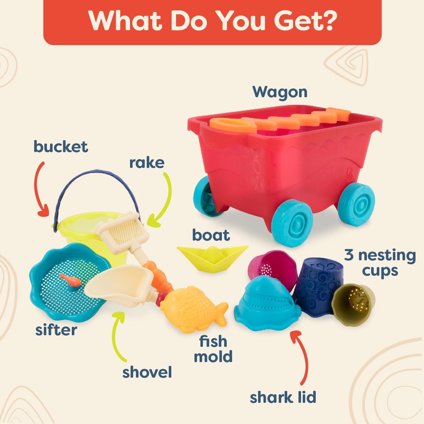 Wavy Wagon & Beach Toy Set