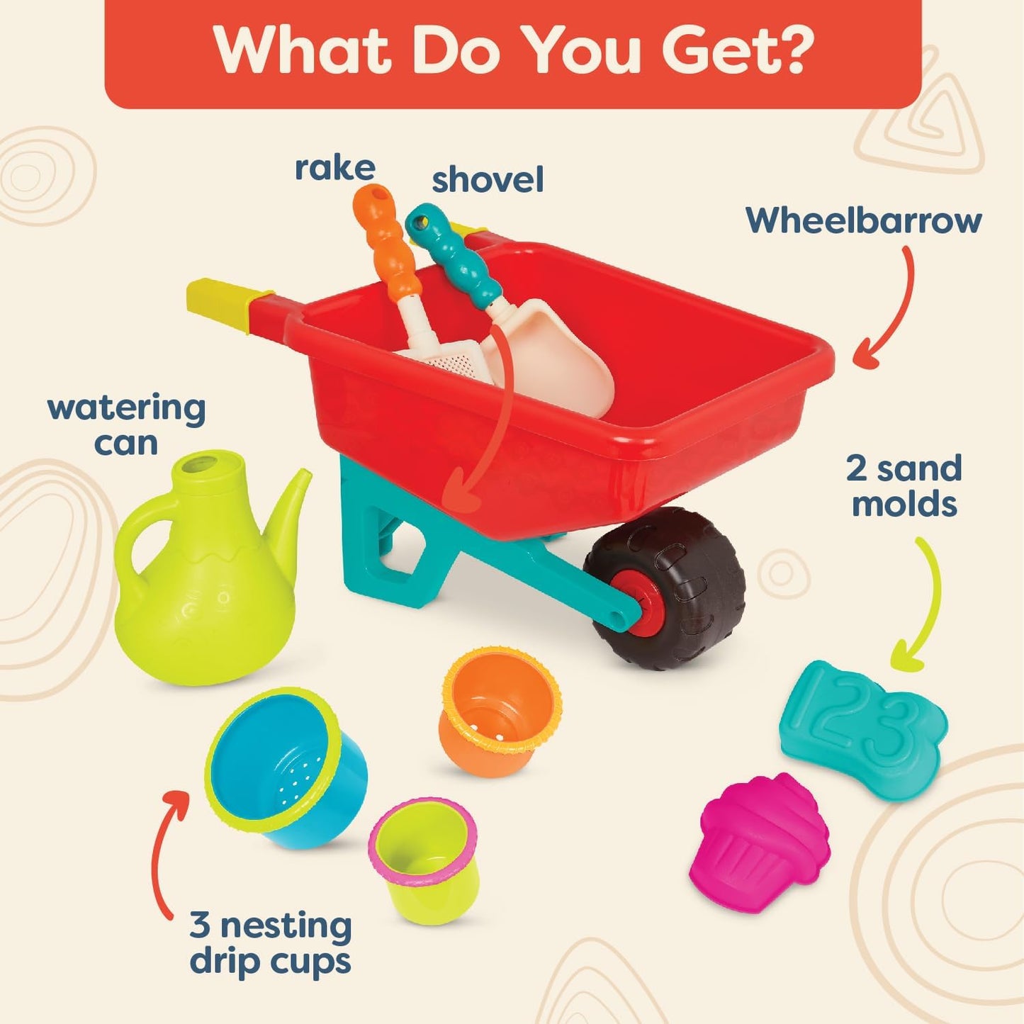 Wheelbarrow Wonders - Beach Toys