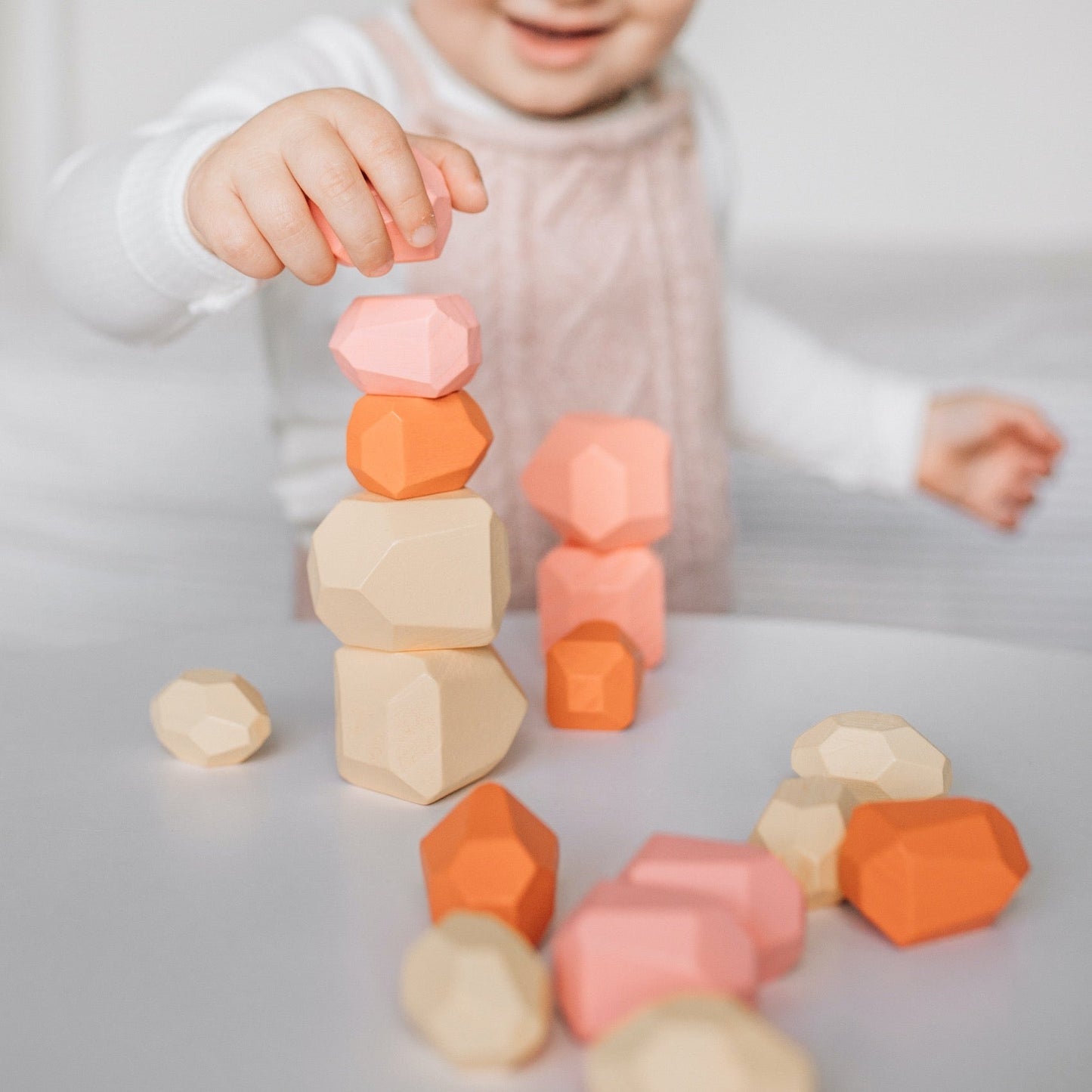 Patience Pebbles Stacking Toy - Pink
