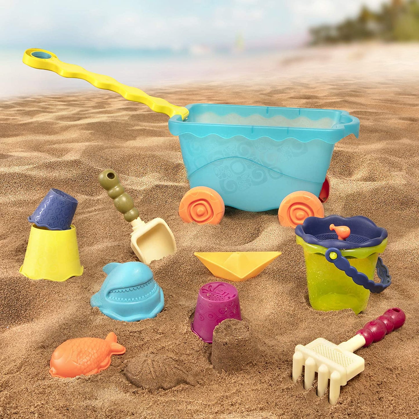 Wavy Wagon & Beach Toy Set