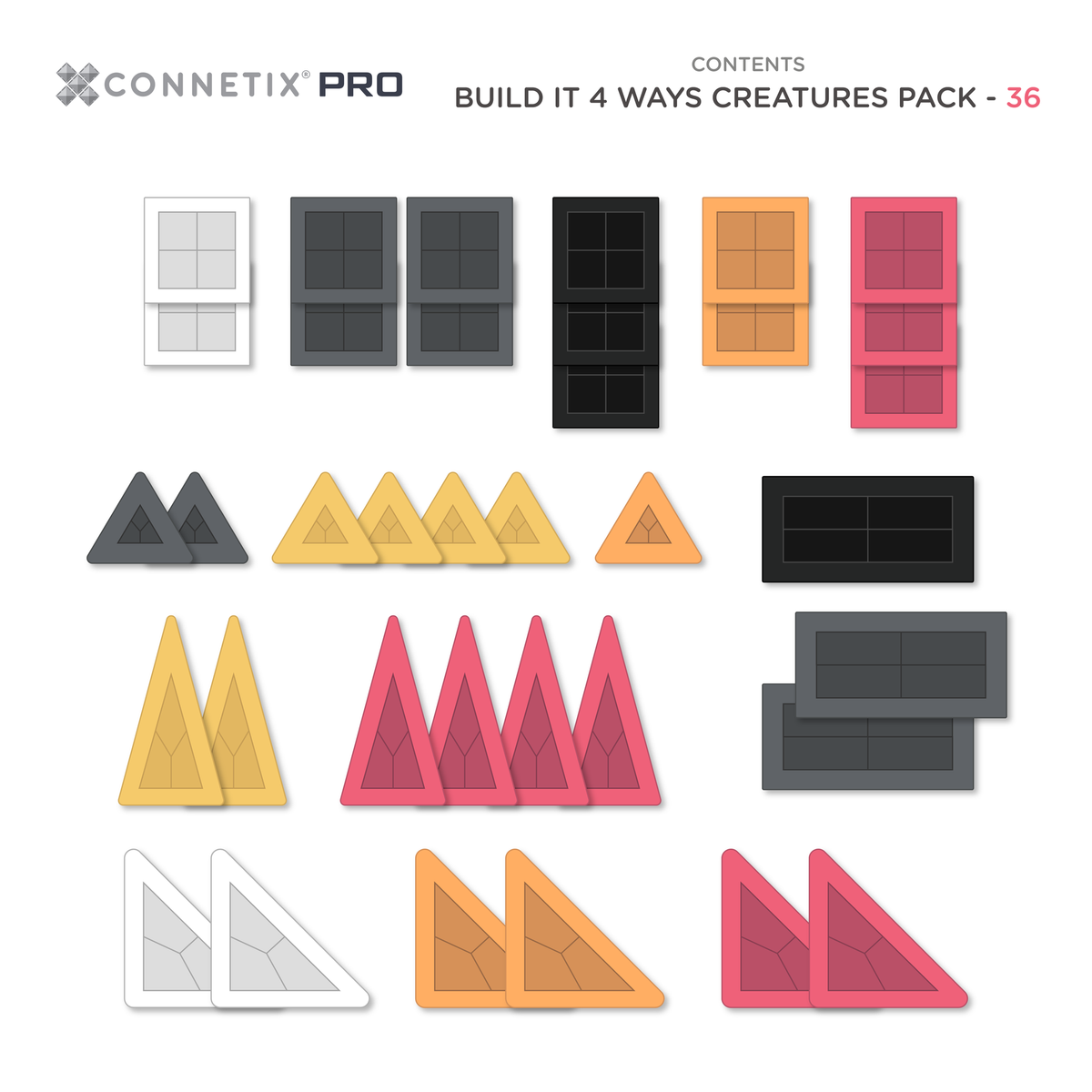 PRO Build It 4 Ways Creatures Pack - 36 Pieces