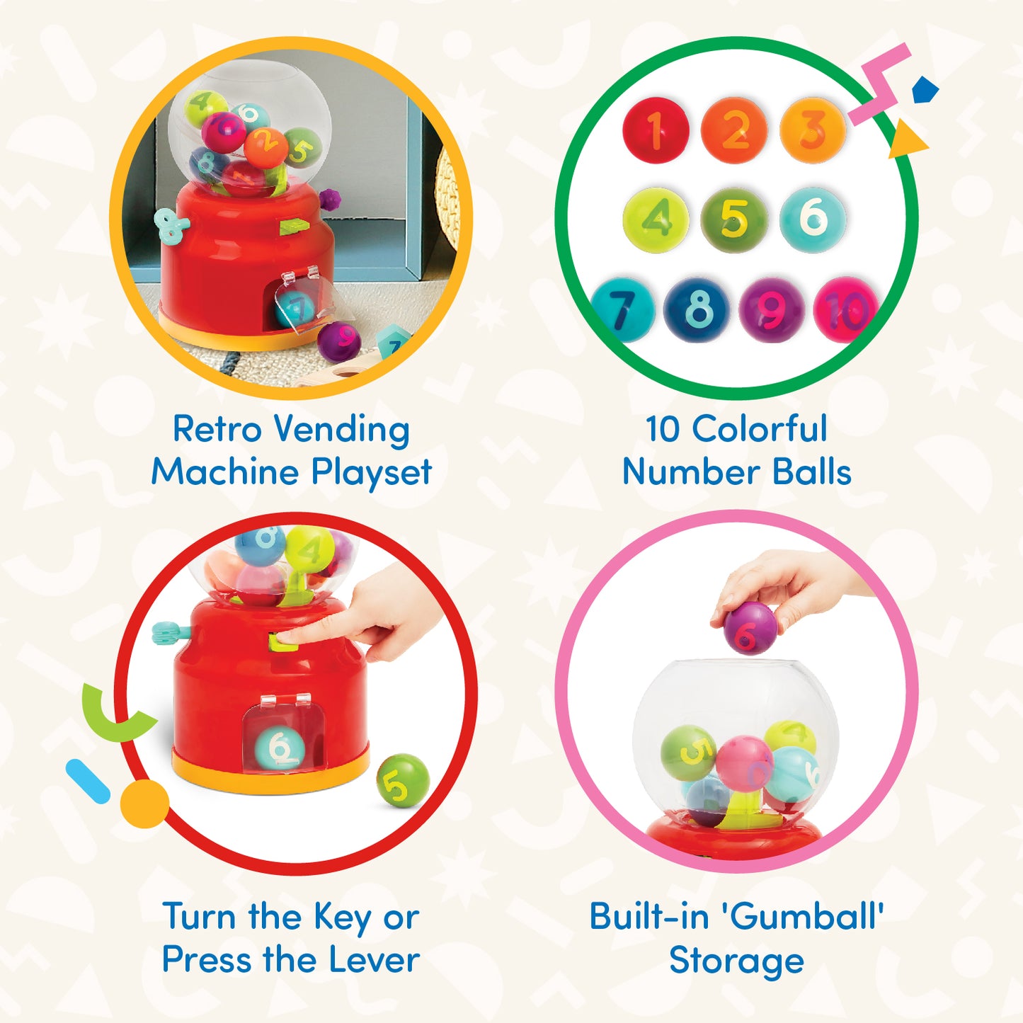 Numbers & Colors Gumball Machine