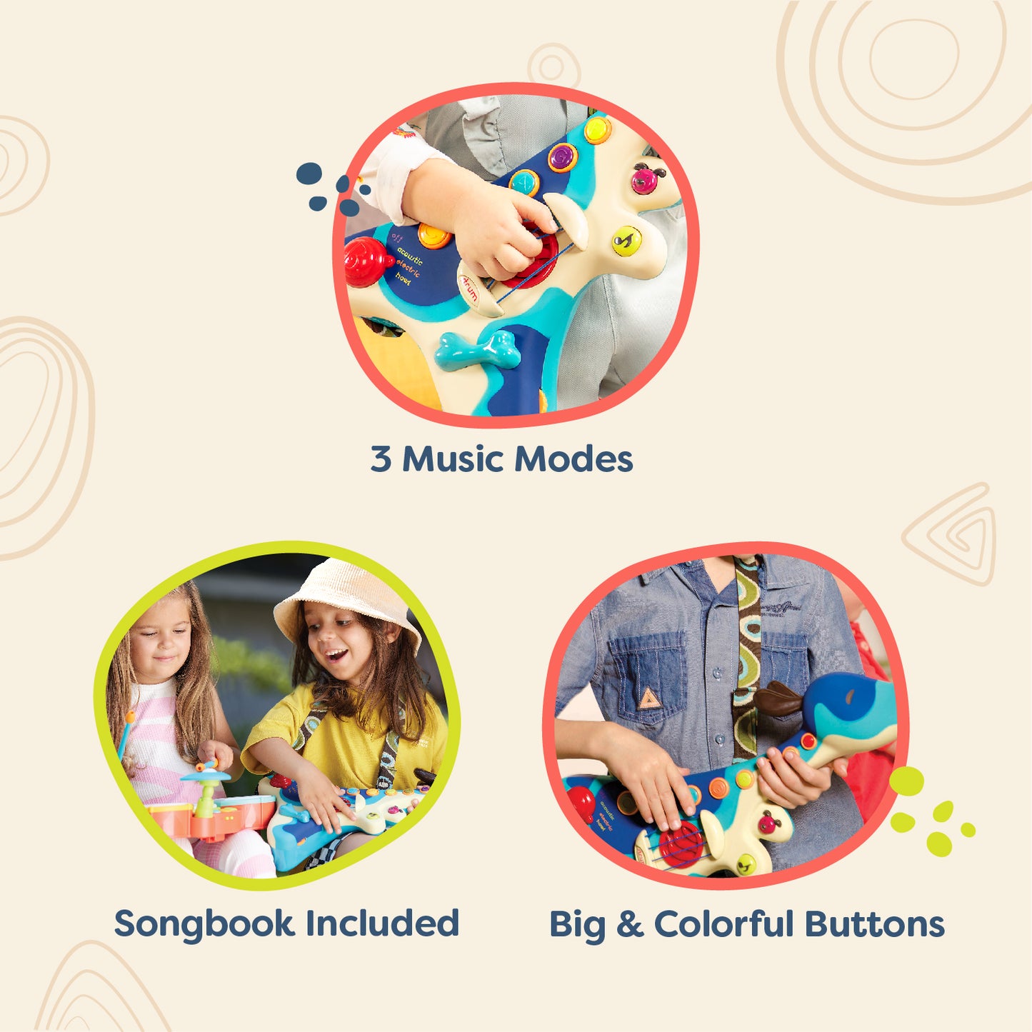 Woofer Hound Dog Toy Guitar