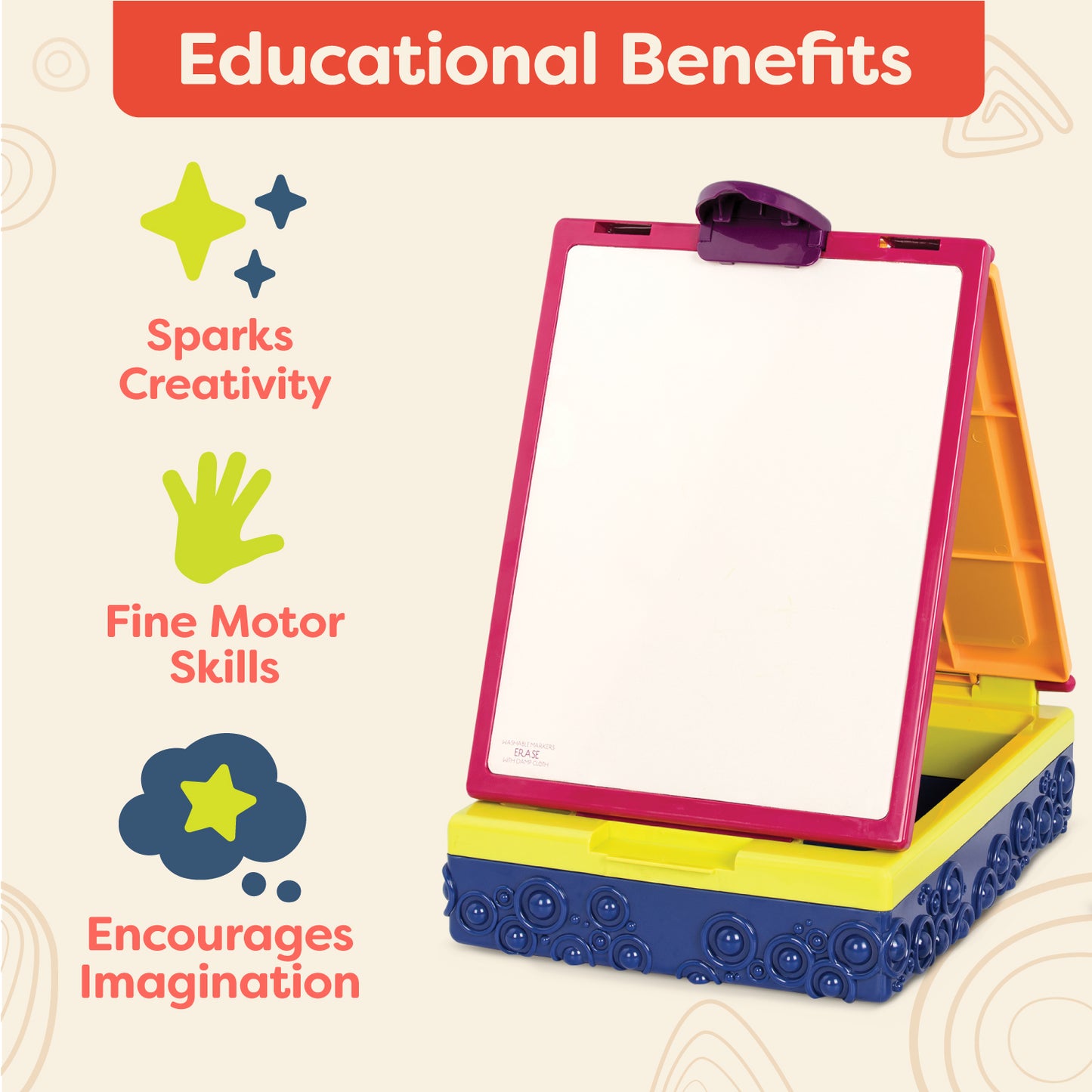 Take It Easel – Markers, Chalk, Eraser