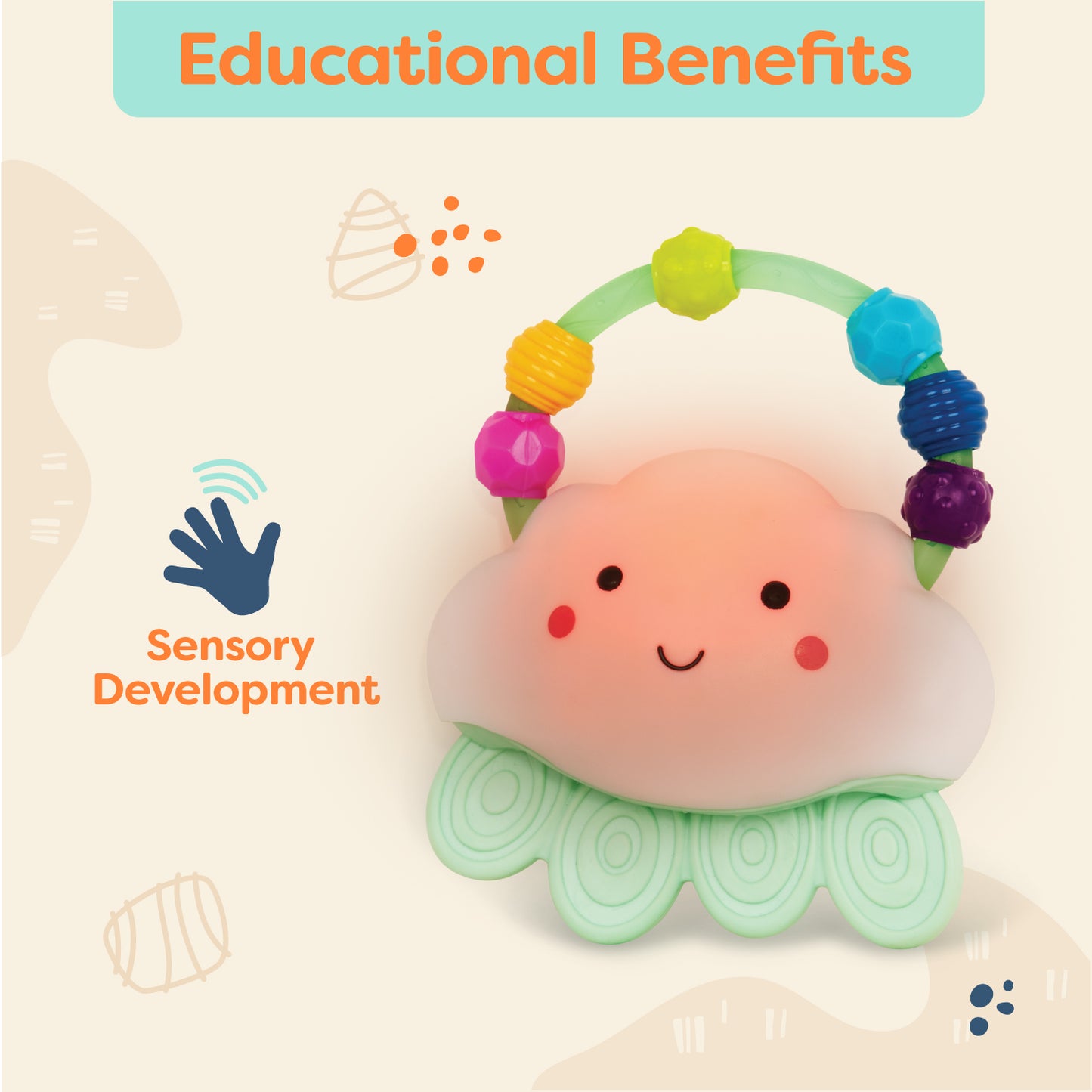 Rain Glow Squeeze Baby Rattle