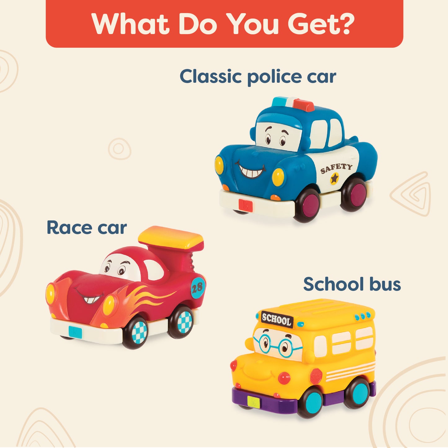 Mini Wheeee-ls! Pull Back Car Set