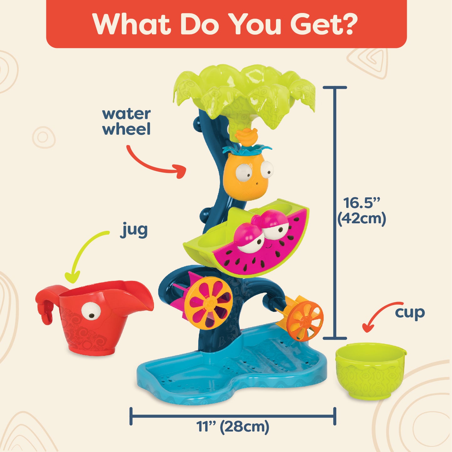 Tropical Waterfall - Water Wheel Toy