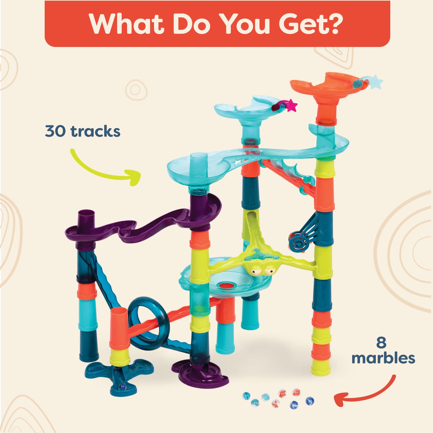 Marble-palooza Marble Run Set - 38 Pieces