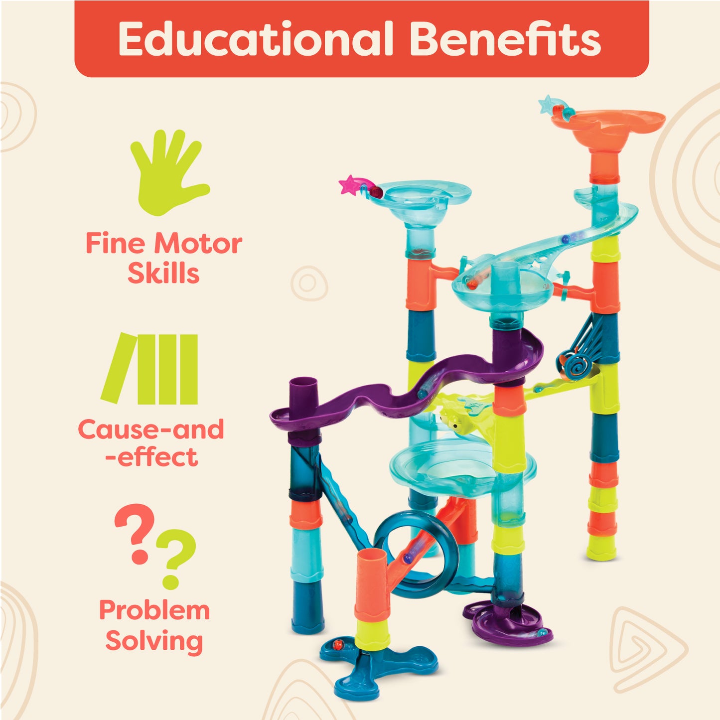 Marble-palooza Marble Run Set - 38 Pieces