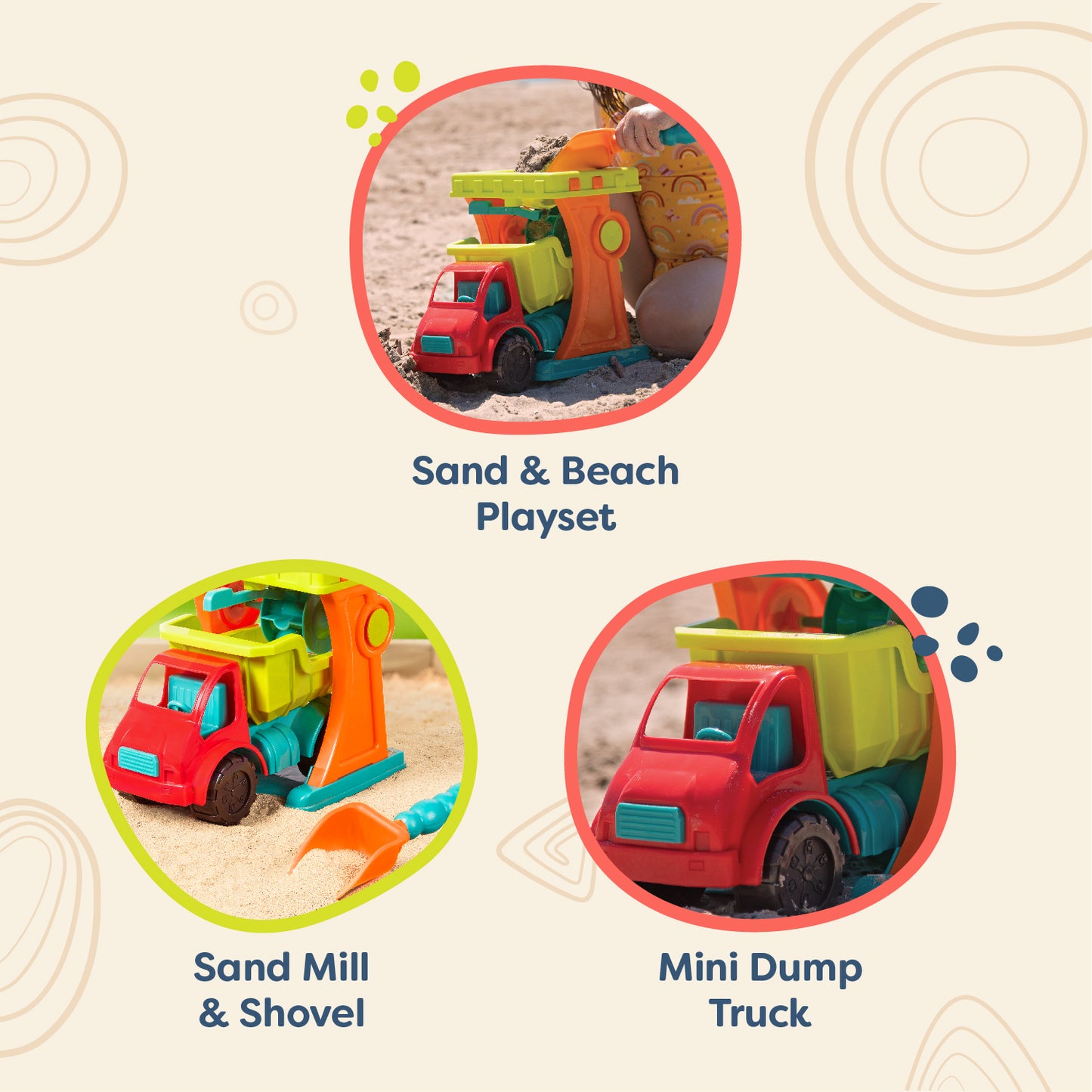 Sandy Sifter Set - Sand Mill & Dump Truck