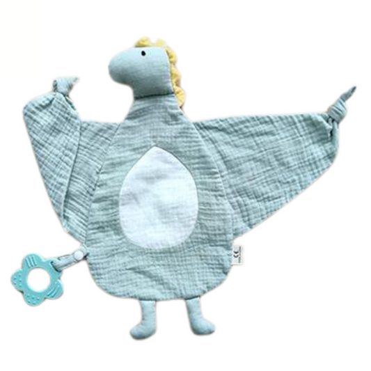 2-in-1 Muslin Comforter and Silicone Teether