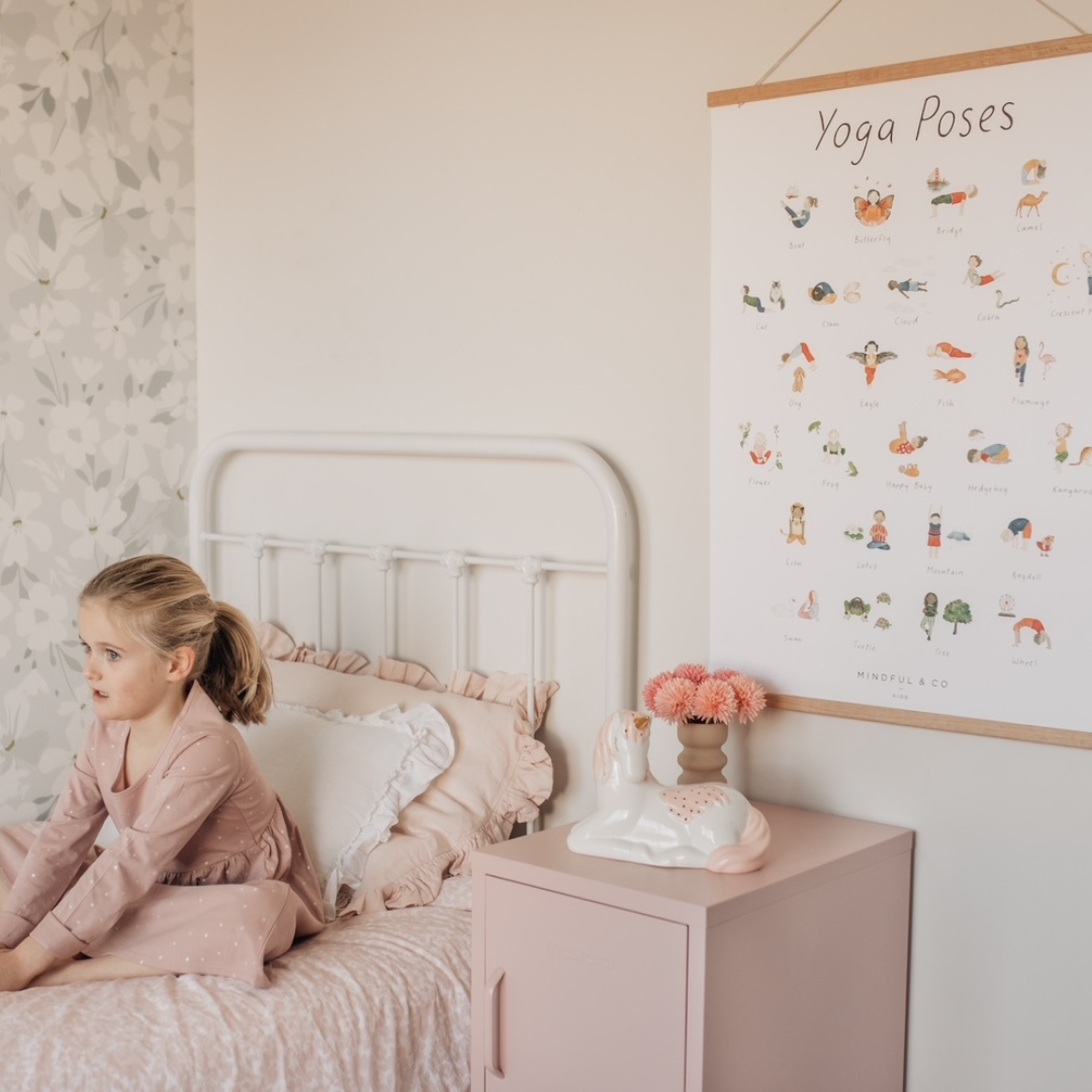 Mindful Moves Bundle - Yoga Poses Poster + Wooden Hanger