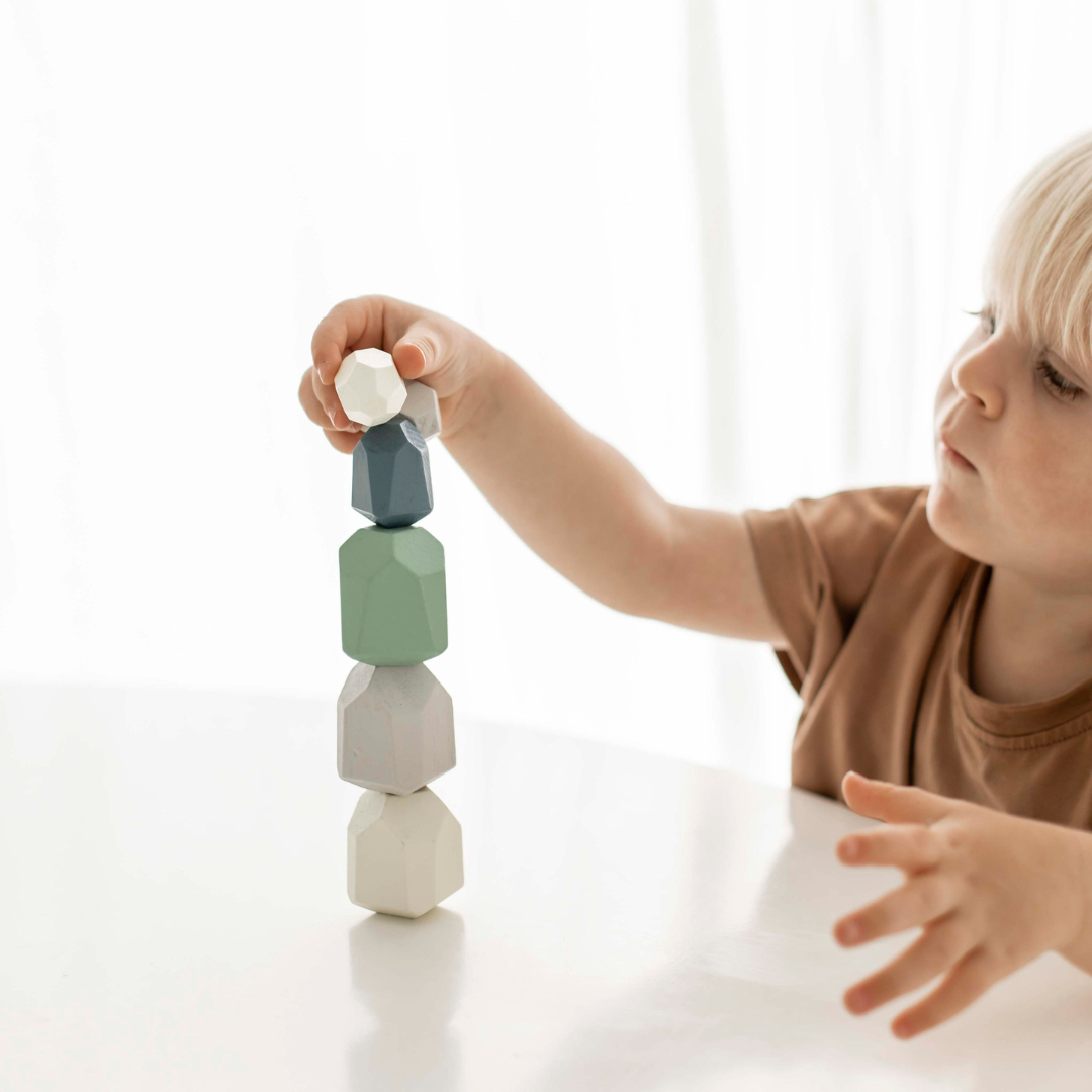 Patience Pebbles Stacking Toy - Sea Foam