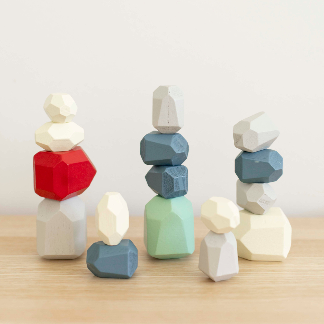 Patience Pebbles Stacking Toy - Sea Foam