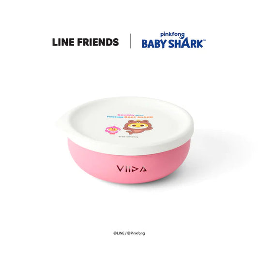 Line Friends and Pinkfong Baby Shark Antibacterial Stainless Steel Tableware Set