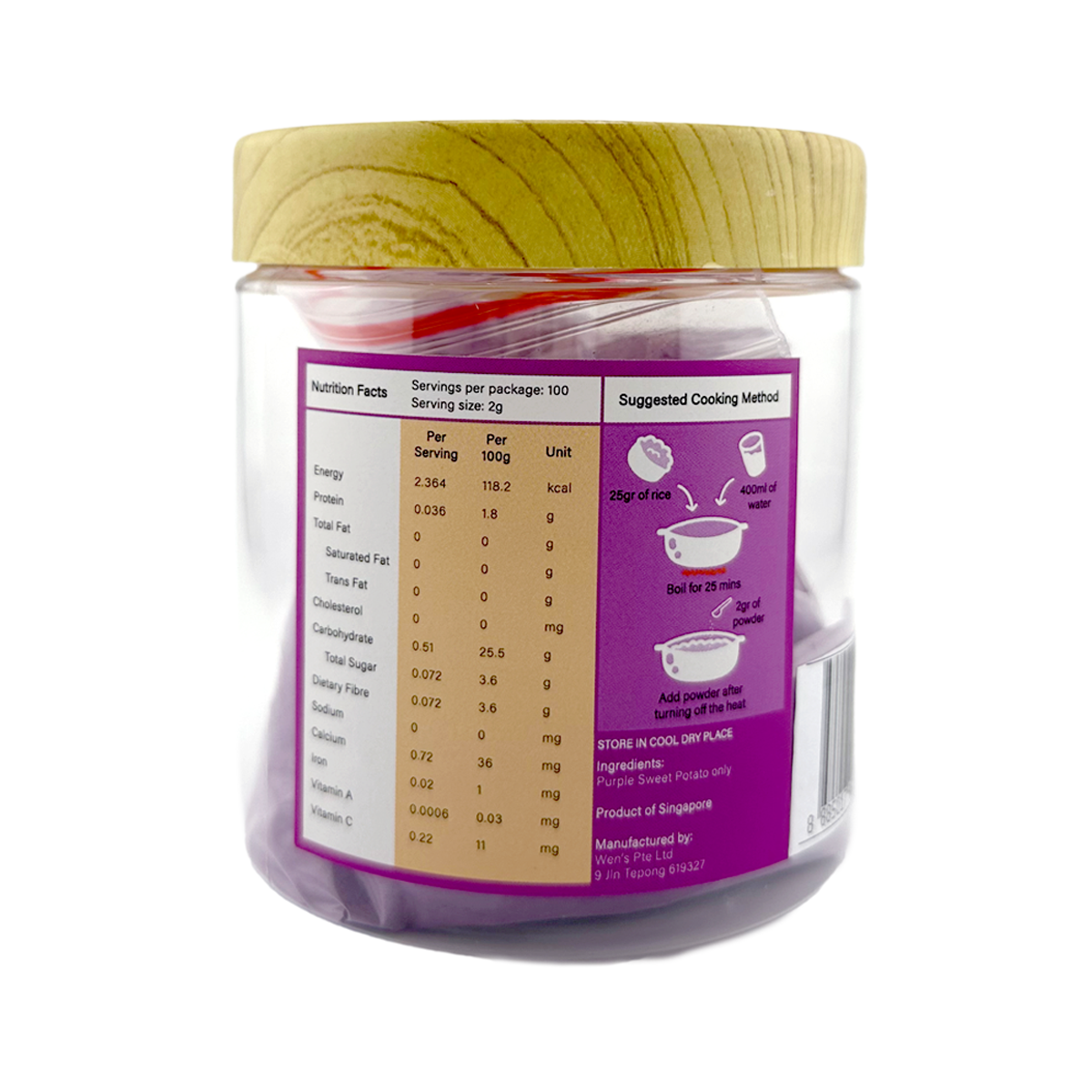 Purple Sweet Potato Baby Food Powder Jumbo
