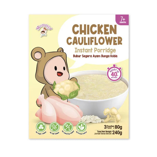[MommyJ] Chicken Cauliflower Baby Instant Porridge 3pk x 80g (240g) Exp: 05 May 2024