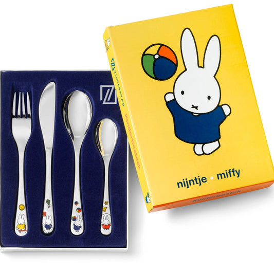 [Zilverstad] Children's Cutlery 4-pcs, Miffy Plays in Color