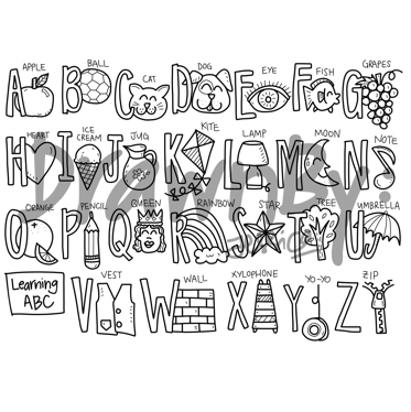 Learning ABC Washable Silicone Colouring Mat + 14pcs Markers Set