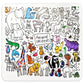 [Drawnby:] Animal Friends Washable Silicone Colouring Mat + 14pcs Markers Set