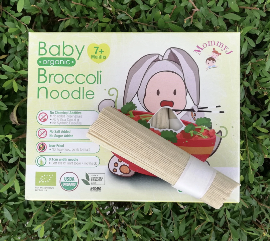 [MommyJ] Organic Baby Noodles, Broccoli / Tomato / Pumpkin Noodles 7m+ (40g x 5 bundles)