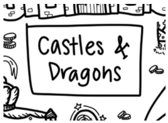 Castles & Dragons Washable Silicone Colouring Mat + 14pcs Markers Set