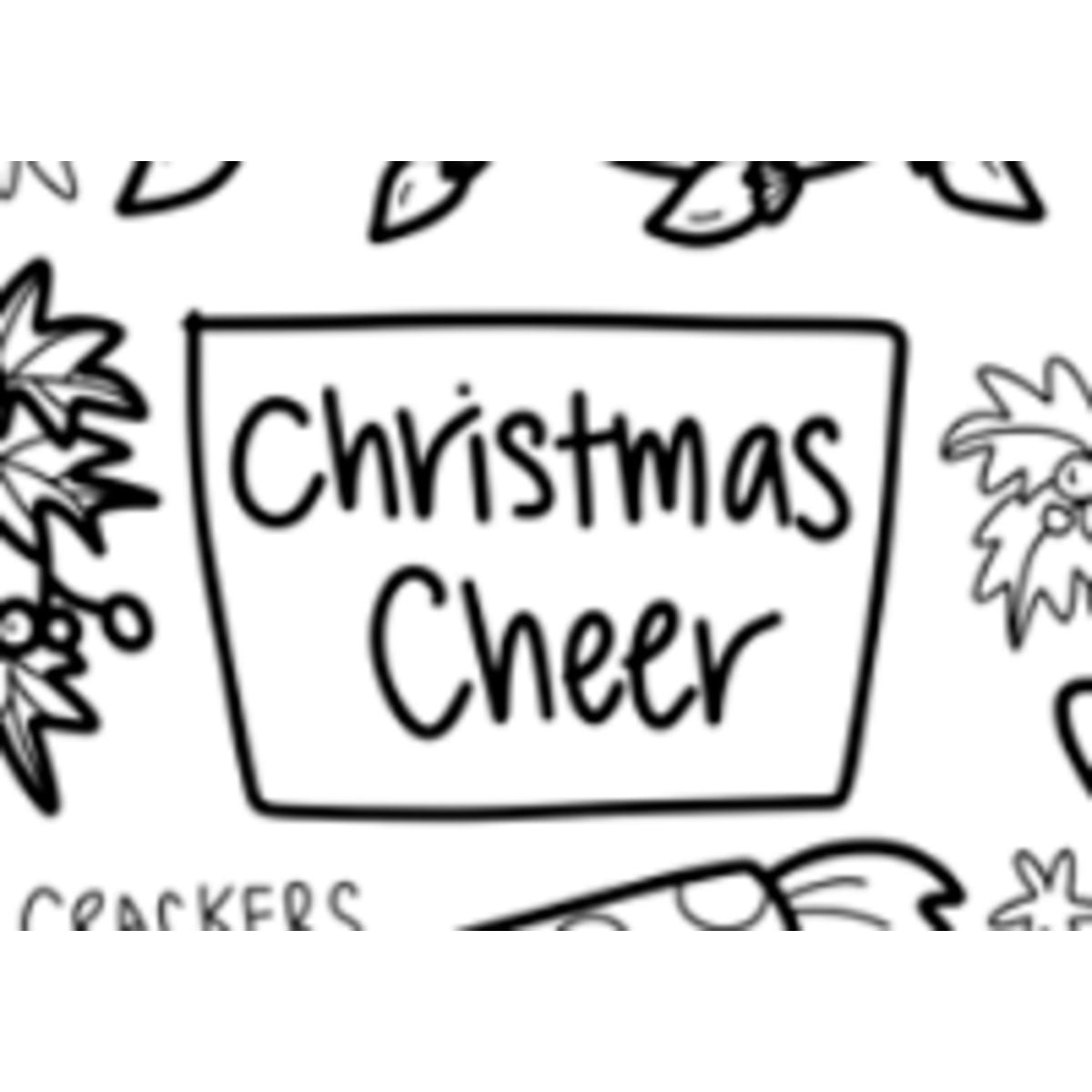 Christmas Cheer Washable Silicone Colouring Mat + 14pcs Markers Set