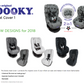 [Dooky] Car Seat Protector Cover 1 with Separate Headrest Cover, Washable, Breathable Cotton (Suitable for 9-18kg)