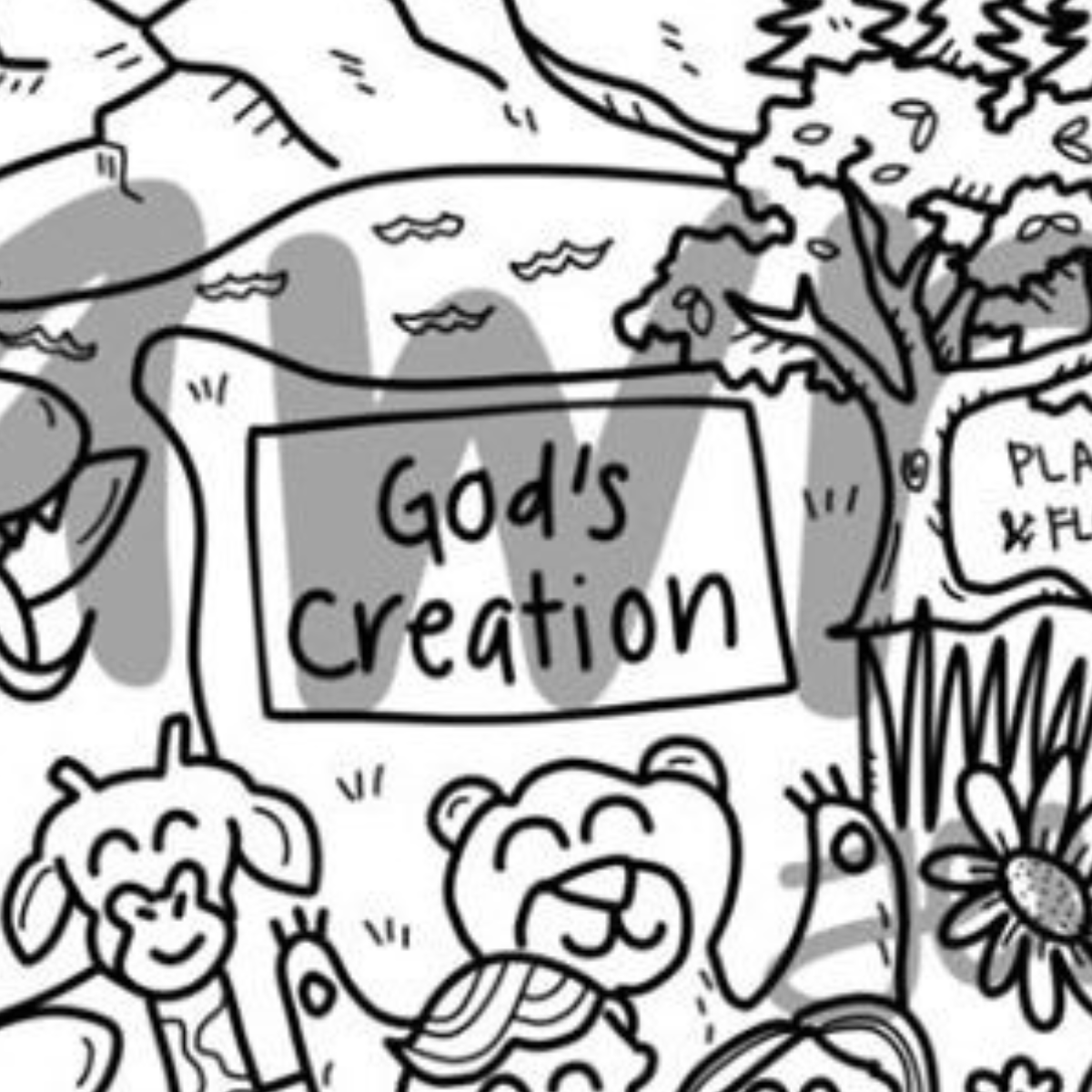 God's Creation Washable Silicone Colouring Mat + 14pcs Markers Set