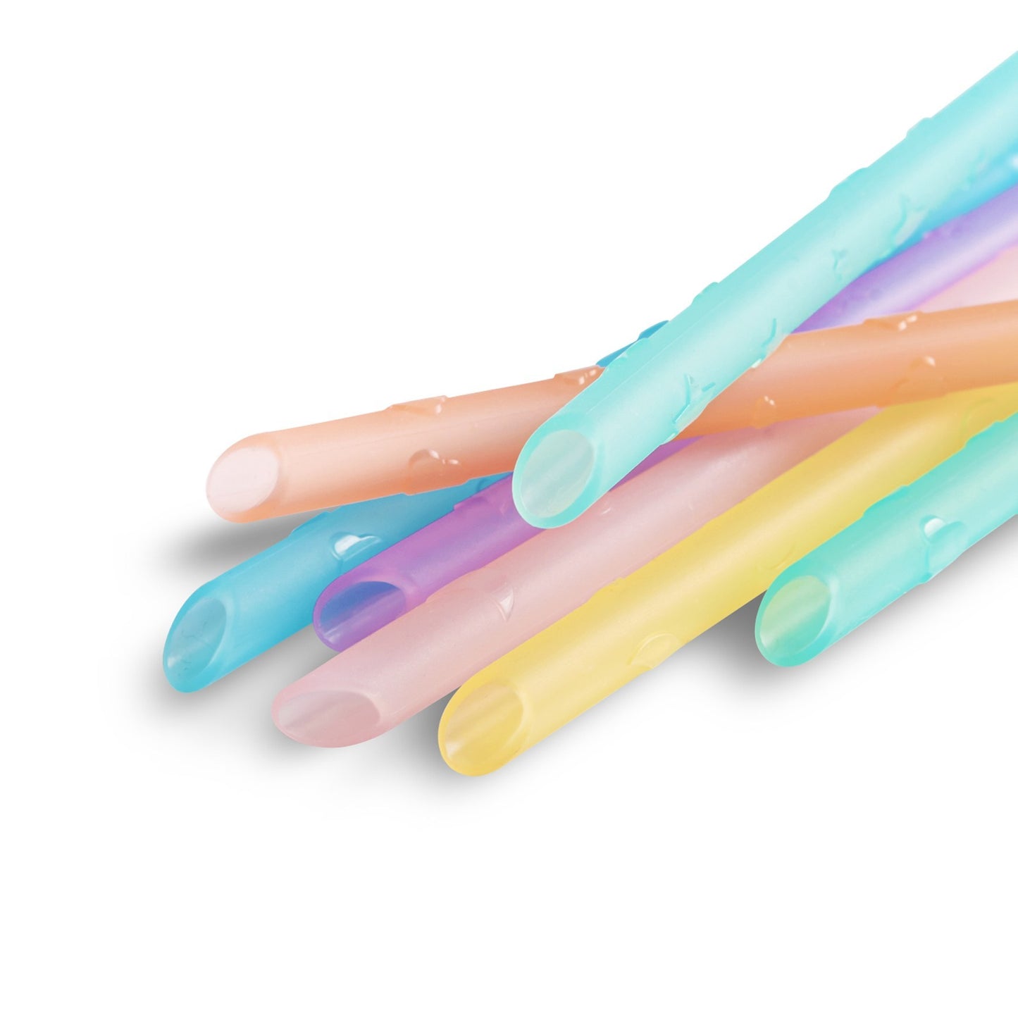 Joy Portable Eco-Friendly Silicone Rainbow Color Straws