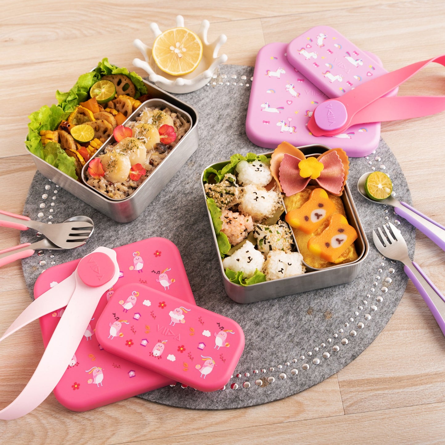 Joy 2-in-1 Karrie Stainless Steel Lunch Box Set