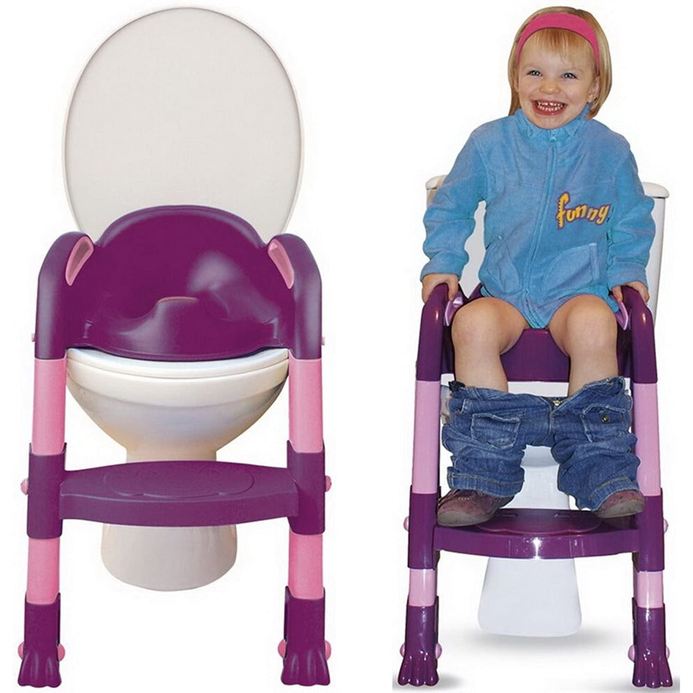 Kiddyloo Foldable Toilet Trainer with Adjustable Step