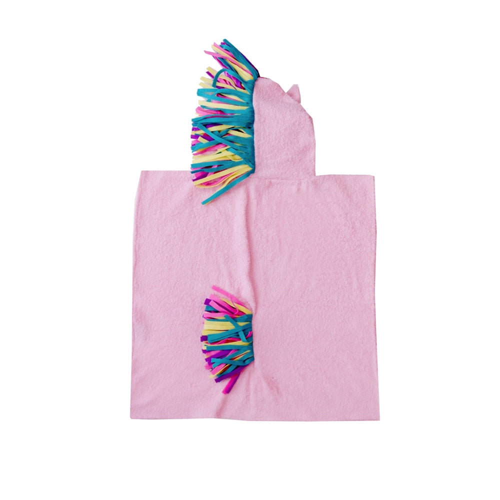 Pink Unicorn Hooded Poncho Towel