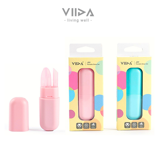 [VIIDA] JOY Children's Straw Portable and Reusable Set , Eco Friendly (2 Colors)