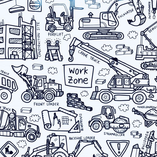 Work Zone Washable Silicone Colouring Mat + 14pcs Markers Set