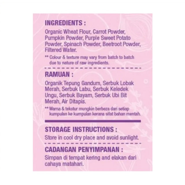 Organic Bow Tie Vegetables Pasta for Baby