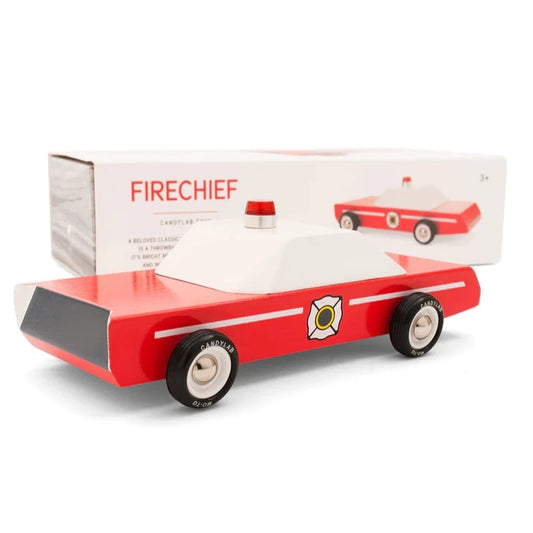 Fire Chief Wooden Toy Car