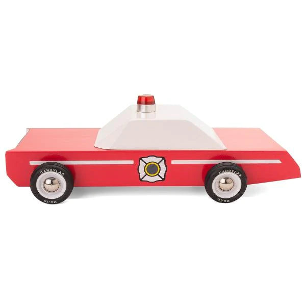 Fire Chief Wooden Toy Car