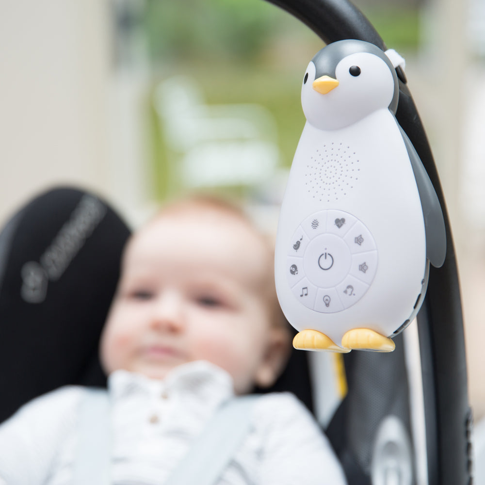 Sound machines help babies fall asleep in half the time, at home as well as on-the-go.