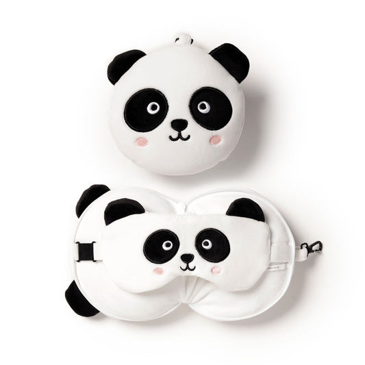 Kids Travel Pillow & Eye Mask - Panda