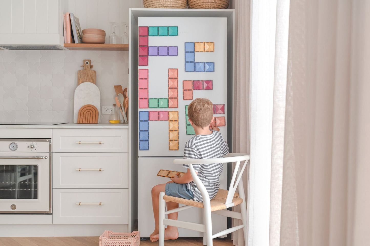 [Connetix Tiles] 24 Pieces Pastel Rectangle Pack | Educational Magnetic Tiles Learning | NEW RELEASE