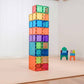 [Connetix Tiles] 42 Piece Rainbow Square Pack | Educational Magnetic Tiles Learning Toy