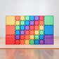 [Connetix Tiles] 42 Piece Rainbow Square Pack | Educational Magnetic Tiles Learning Toy